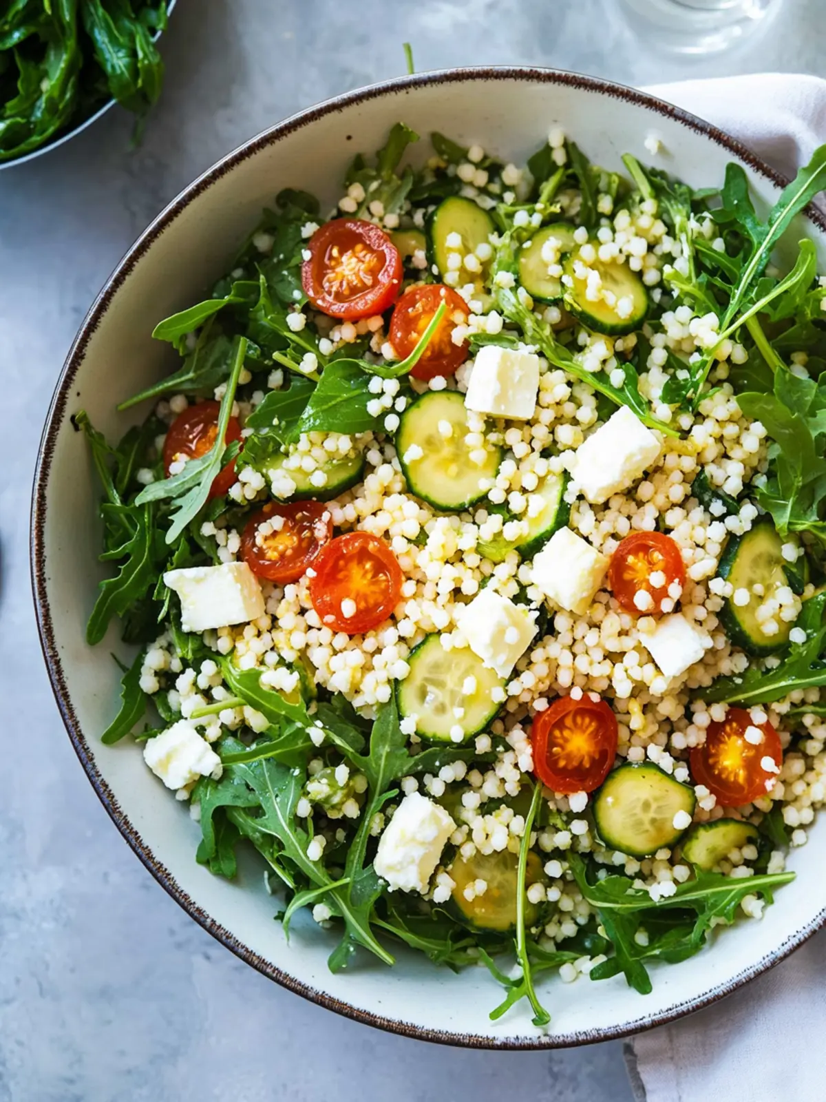 Zesty Arugula Couscous Salad with Feta for Quick Meals 4 Arugula Couscous Salad with Feta