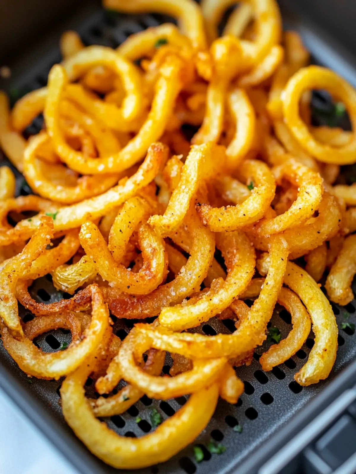 Crispy Air Fryer Curly Fries: Homemade & Frozen Delights 3 Air Fryer Curly Fries (Homemade & From Frozen)