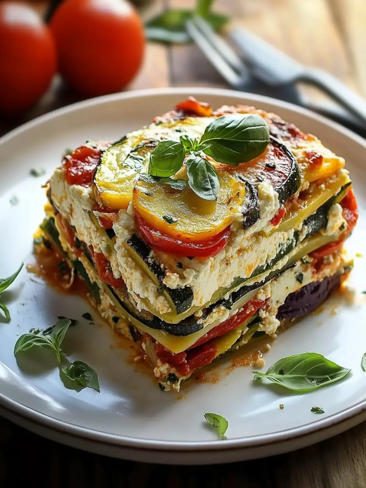 Layered Mediterranean Vegetable Lasagna with Creamy Ricotta Magic 3 Layered Mediterranean Vegetable lasagna with Creamy Ricotta
