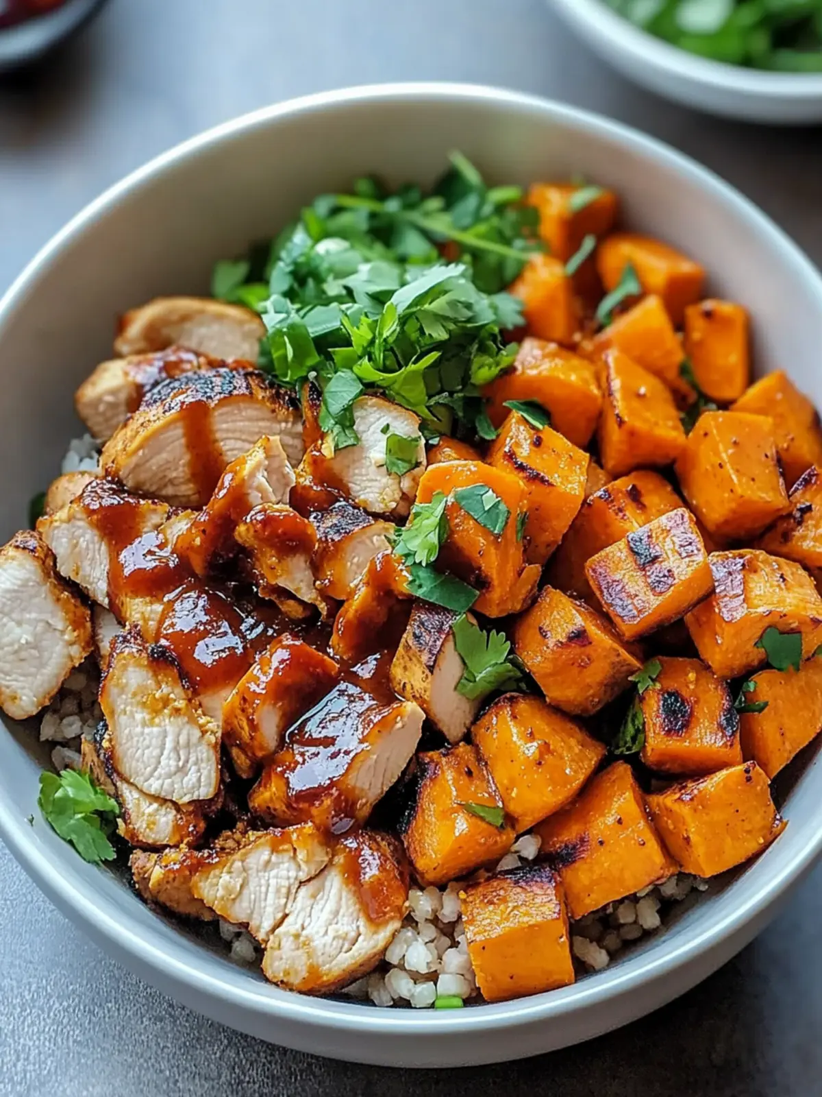Savor the Flavor: BBQ Chicken Sweet Potato Bowl Delight 2 BBQ Chicken Sweet Potato Bowl