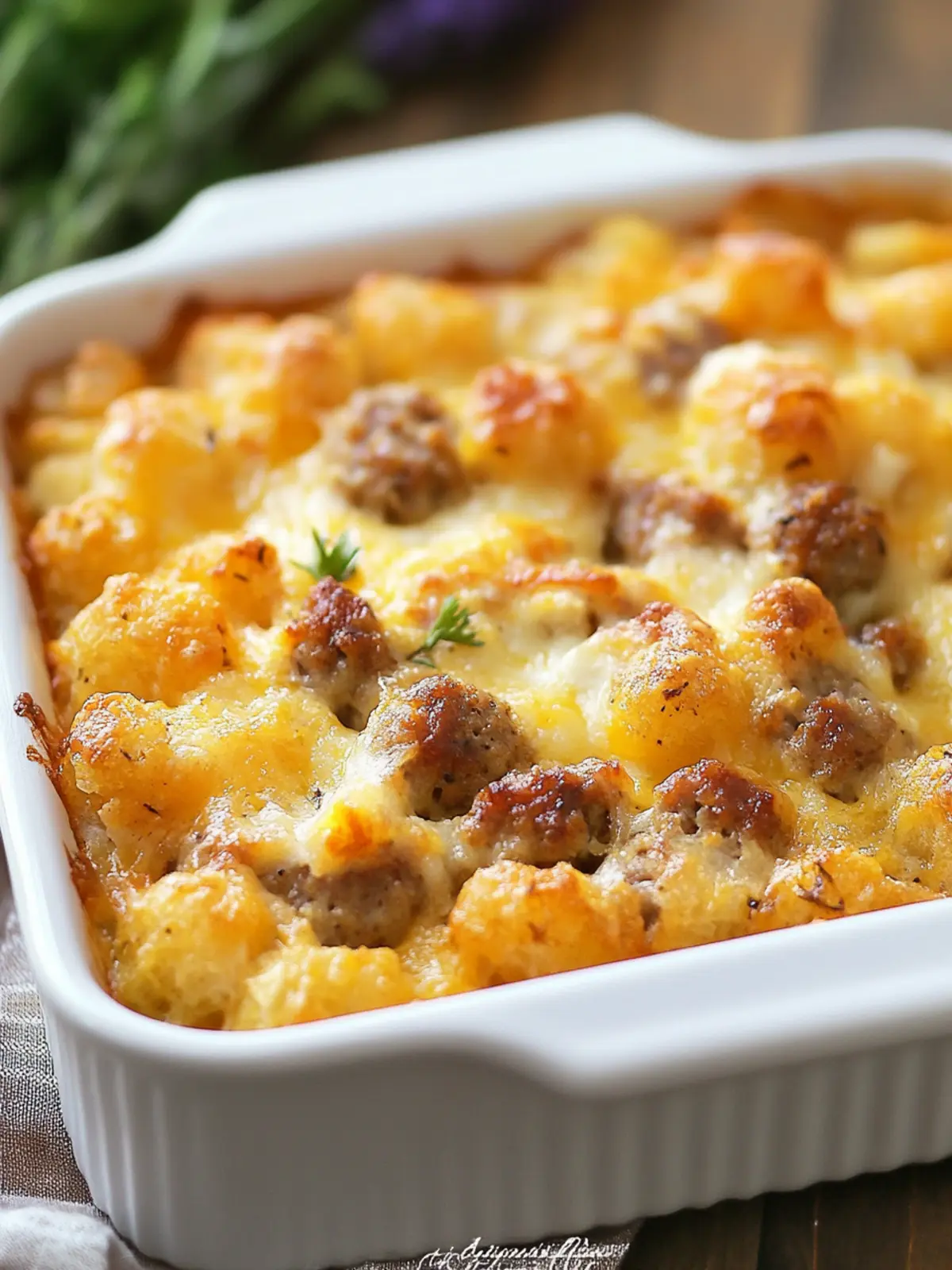 Tater Tot Sausage Breakfast Casserole for Cozy Mornings 4 Tater Tot Sausage Breakfast Casserole