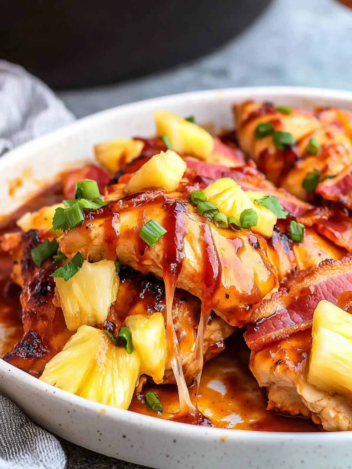 High Protein Pineapple BBQ Chicken with Bacon Bliss 2 High Protein Pineapple BBQ Chicken with Bacon