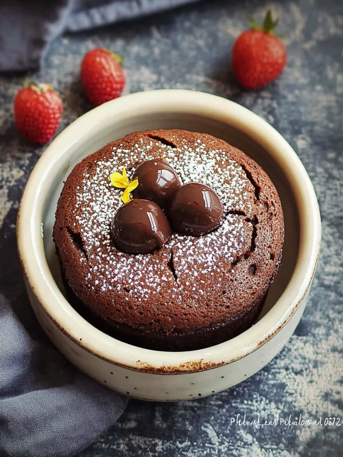 Mini 2-Ingredient Chocolate Cake