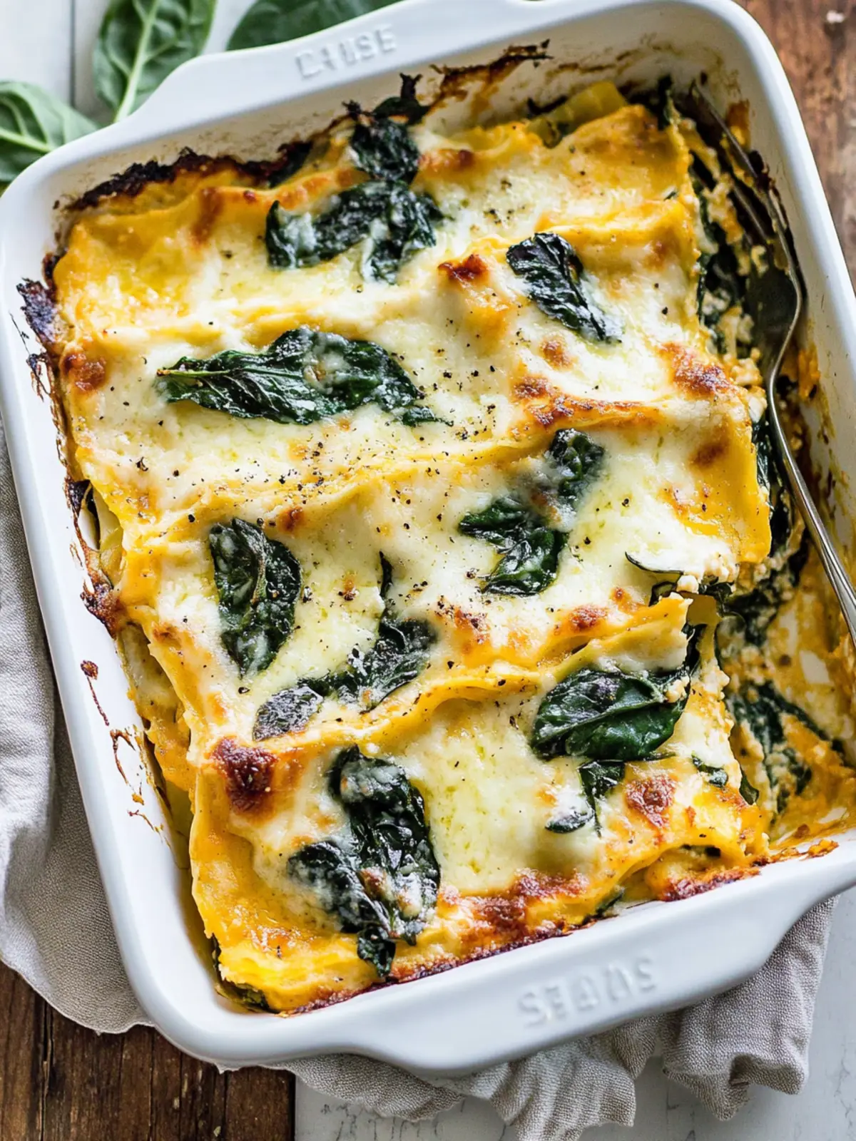 Savory Roasted Butternut Squash Lasagna with Spinach Bliss 3 Roasted Butternut Squash Lasagna – with Spinach
