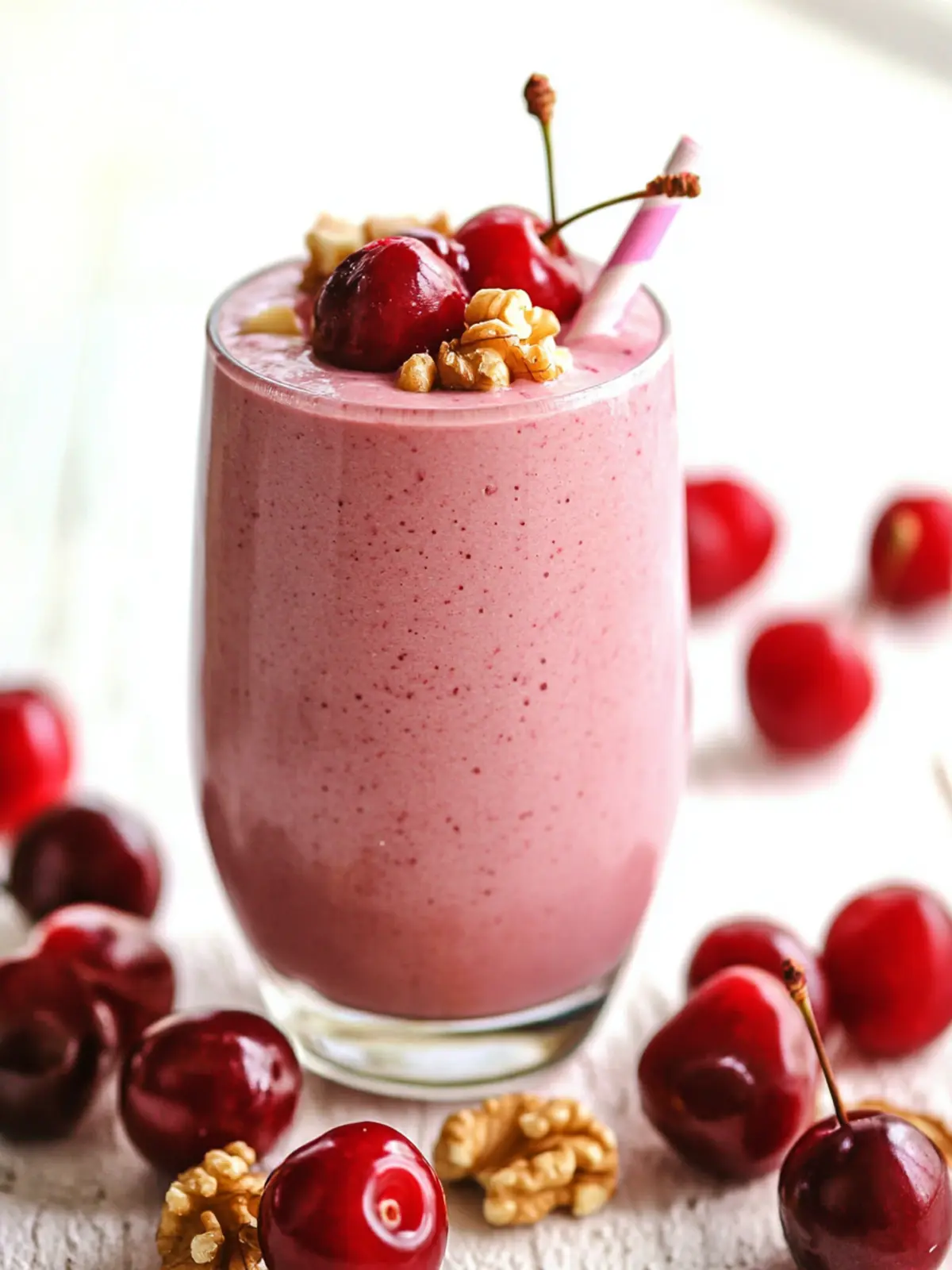 Delicious Cherry Smoothie Recipe with Yogurt and Walnuts 3 Cherry smoothie recipe with yogurt and walnuts