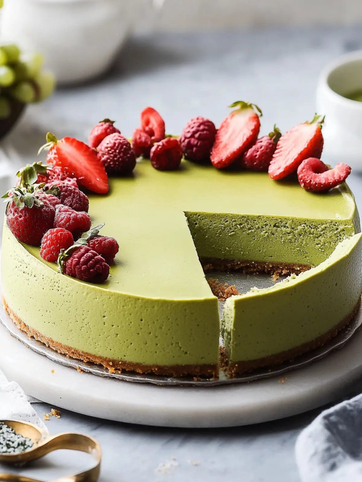 Decadent Matcha Cheesecake to Wow Your Taste Buds 5 Matcha Cheesecake