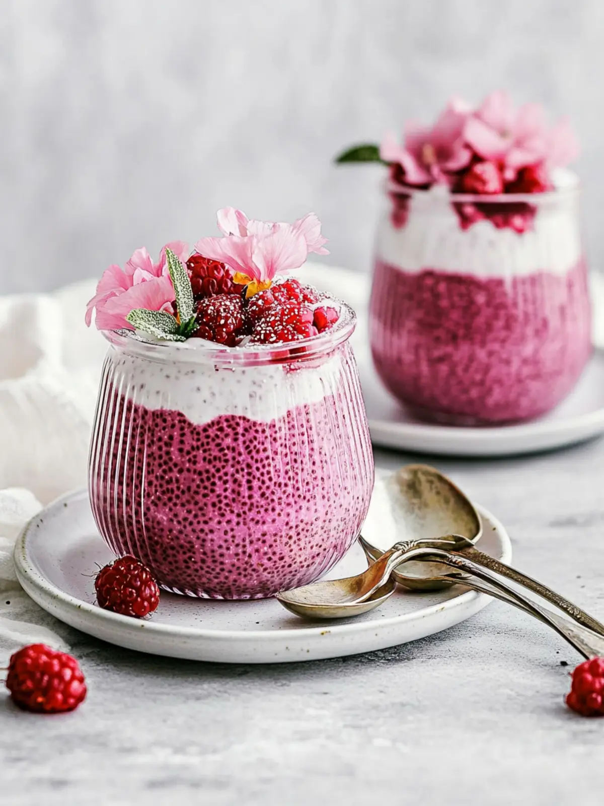 Pretty in Pink Overnight Chia Pudding