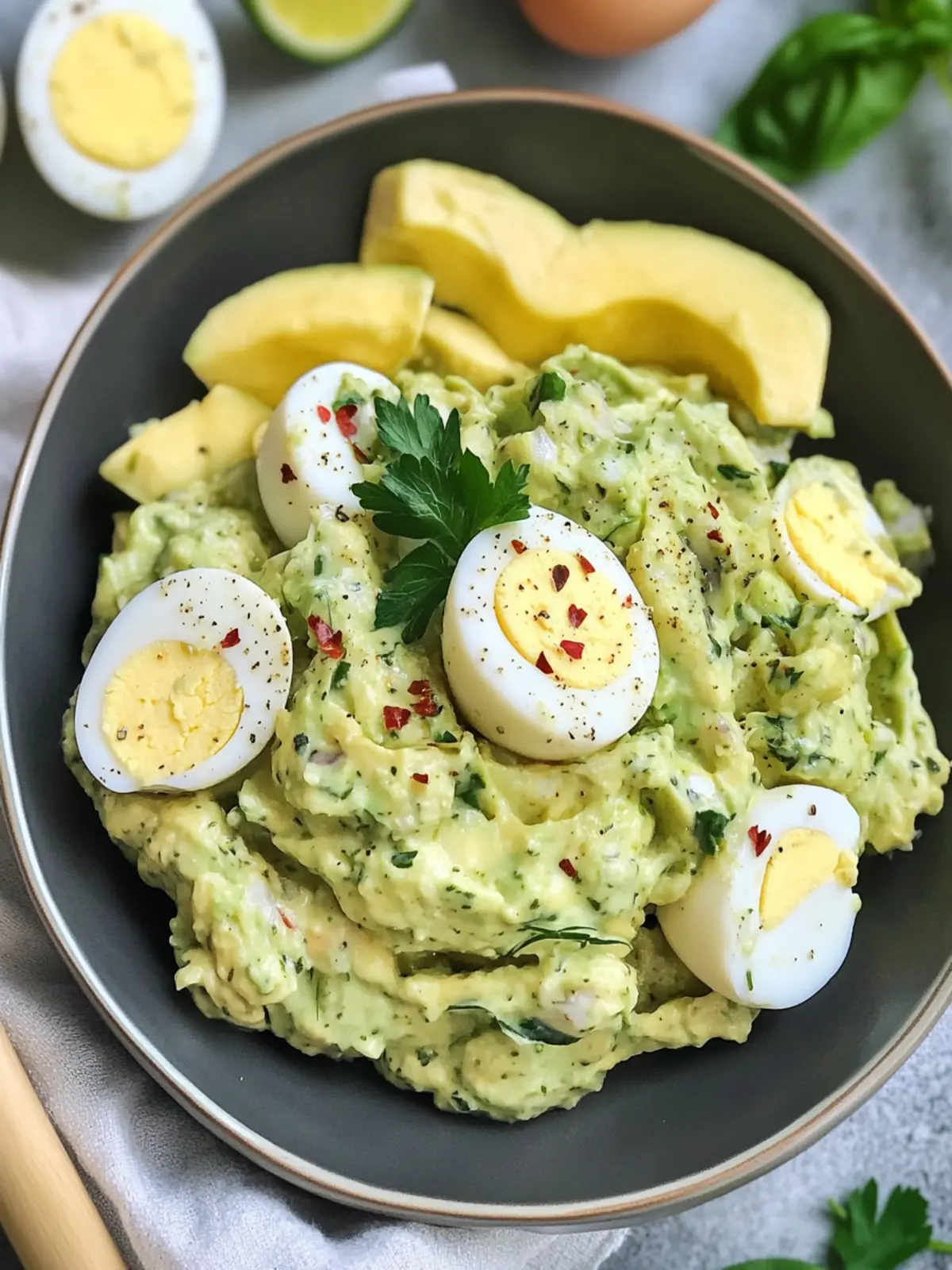 High Protein Herby Avocado Egg Salad in Just 10 Minutes! 4 High Protein Herby Avocado Egg Salad (10-minute!)