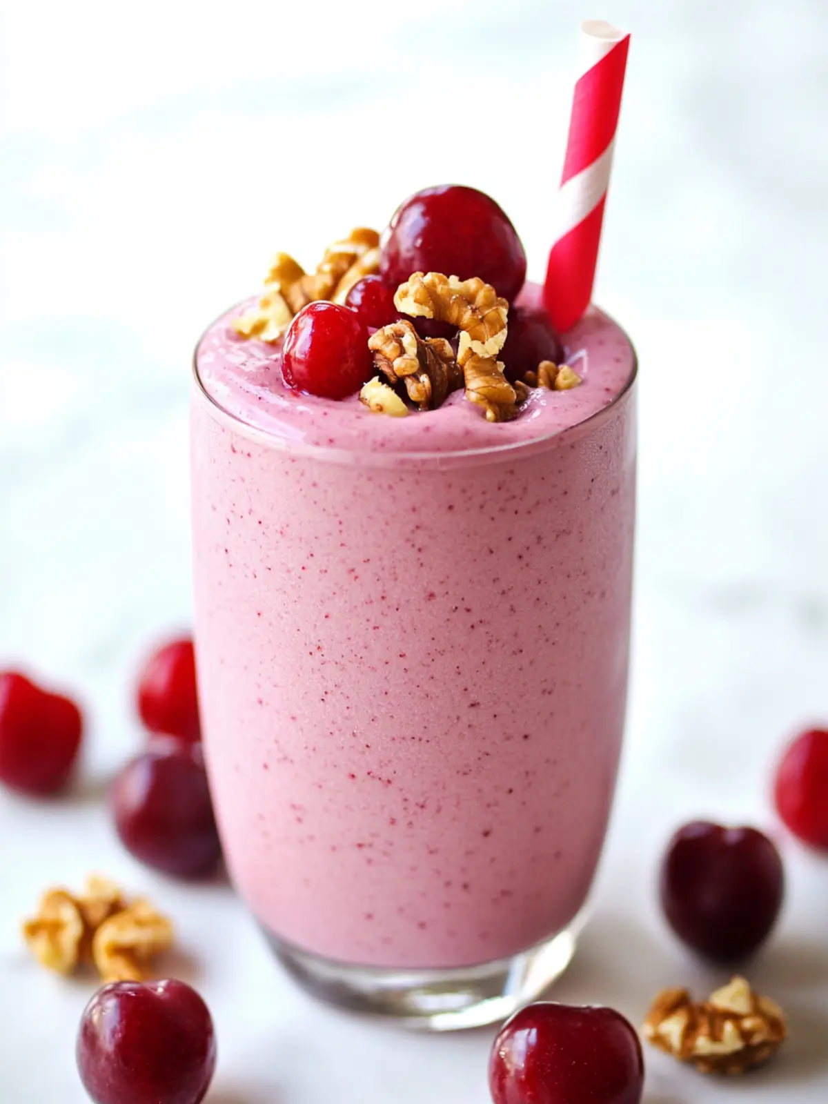 Delicious Cherry Smoothie Recipe with Yogurt and Walnuts 2 Cherry smoothie recipe with yogurt and walnuts