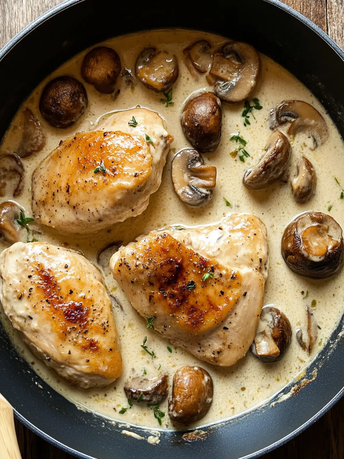 Savor Chicken Supreme with Mushrooms in Creamy White Wine Sauce 3 Chicken Supreme with Mushrooms in White Wine Cream Sauce