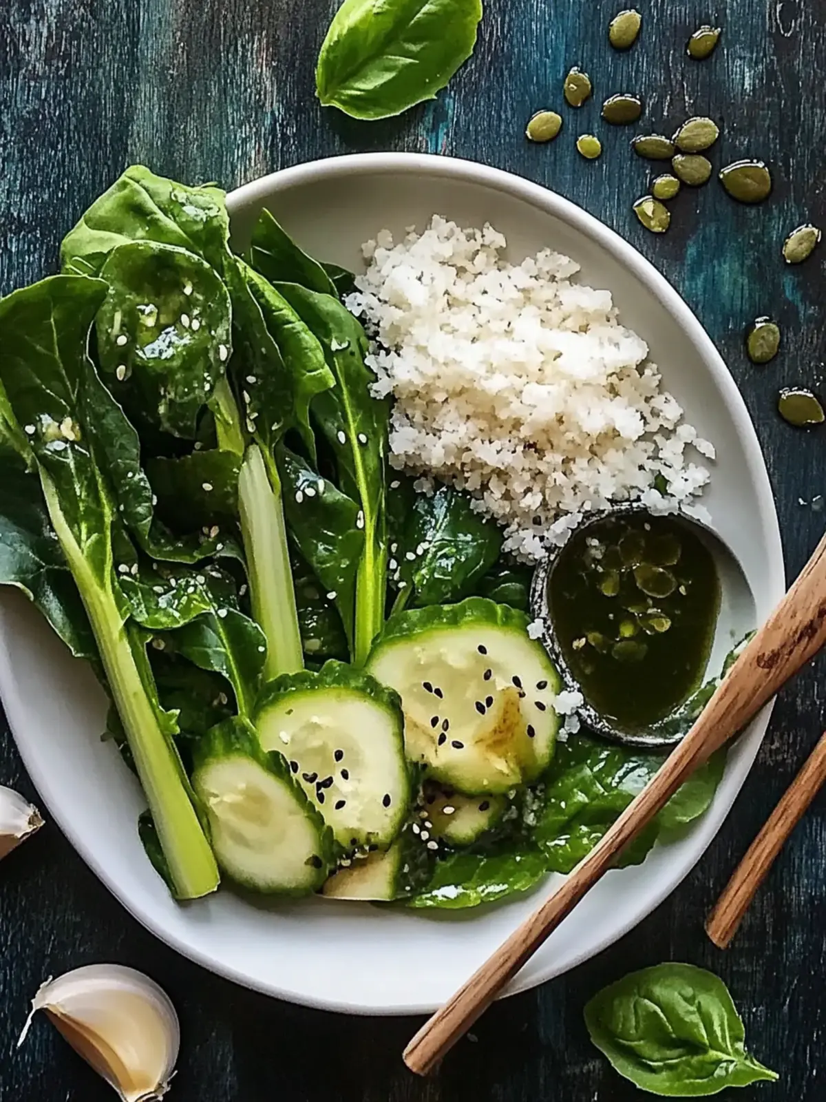 All the Greens with Garlic Sauce