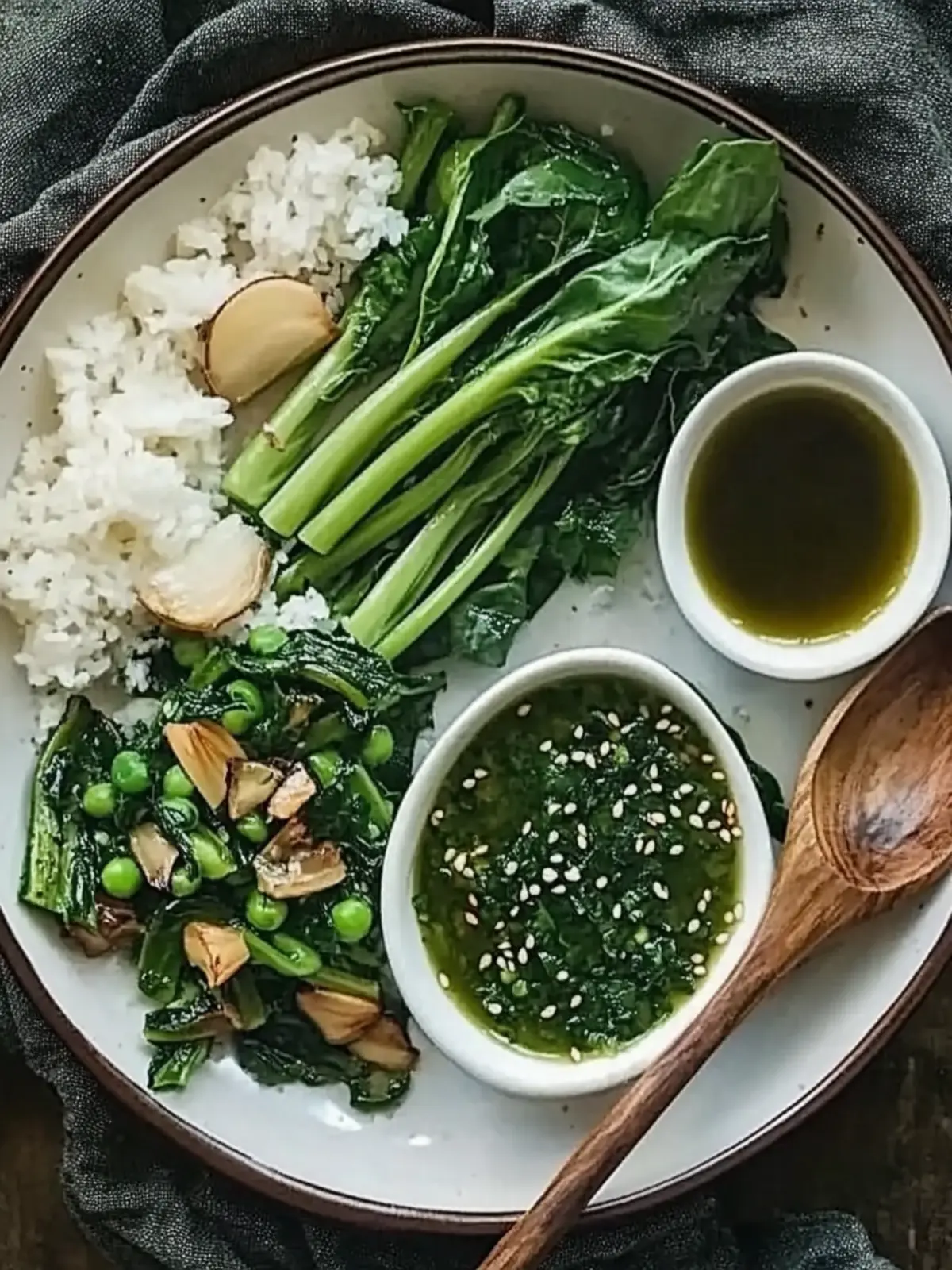 All the Greens with Garlic Sauce