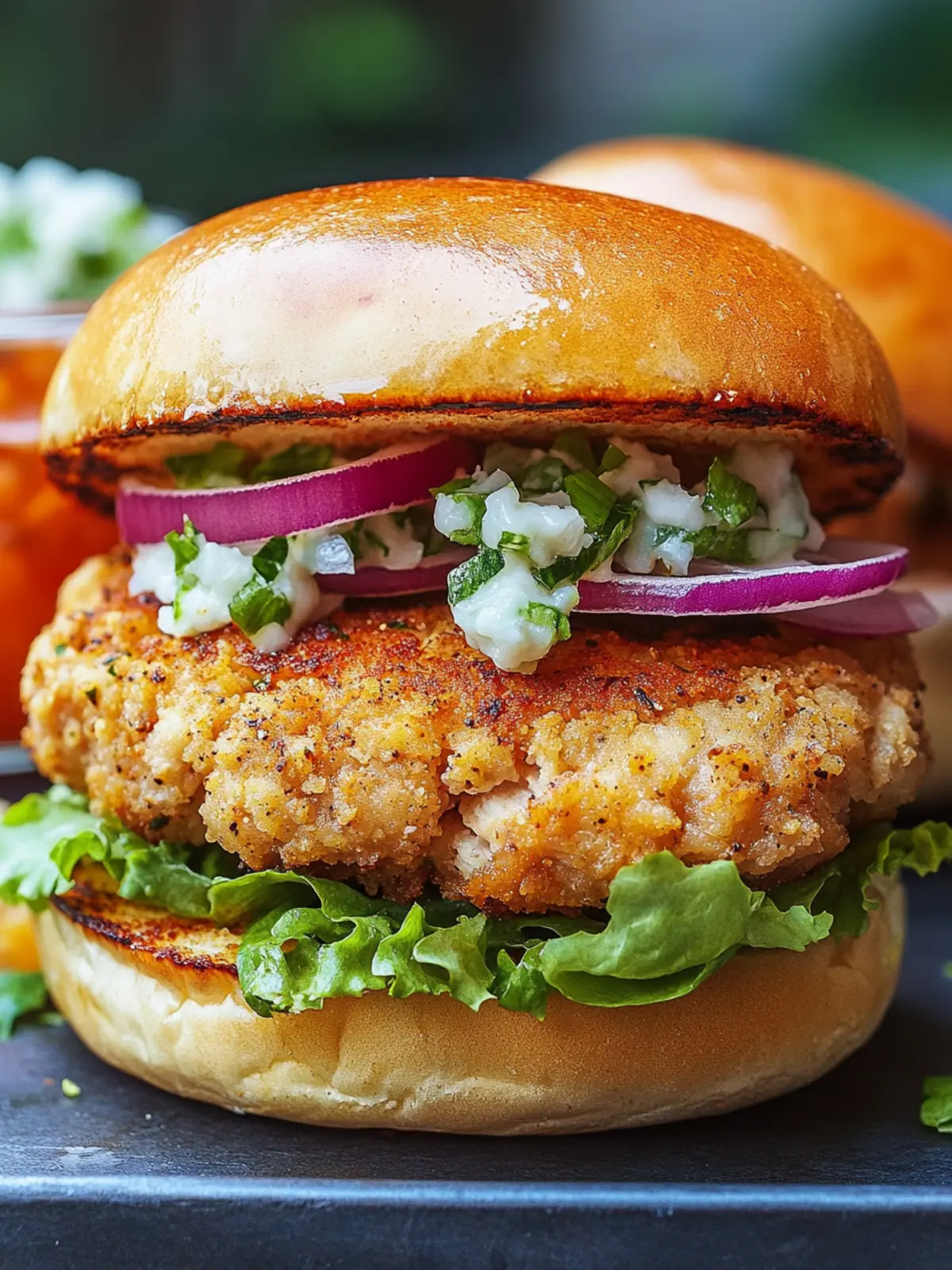 Crispy Chicken Burgers with Ground Chicken for a Flavor Boost 3 Crispy Chicken Burgers (With Ground Chicken)