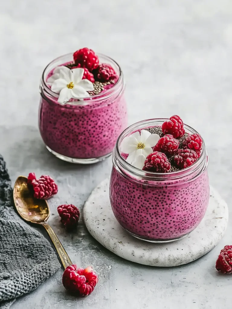 Pretty in Pink Overnight Chia Pudding