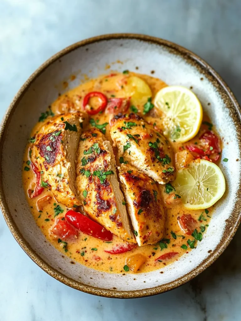 Creamy Garlic Red Pepper Chicken